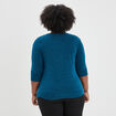 Pull avec détail bijou bleu canard femme grande taille