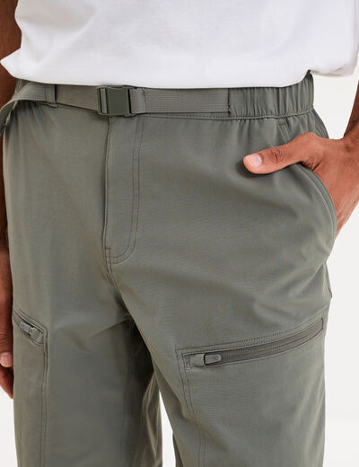 Short de randonn&eacute;e respirant gris homme
