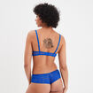 Soutien-gorge foulard push up dentelle bleu electrique femme