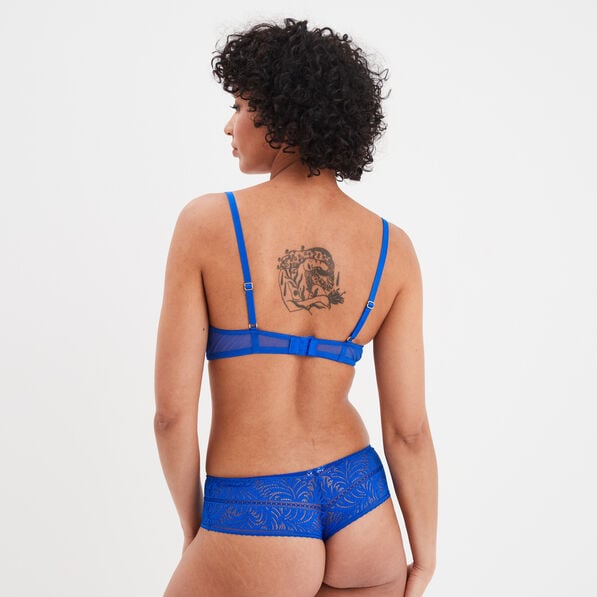 soutien gorge foulard push up dentelle bleu electrique femme Soutien-gorge foulard push up dentelle bleu electrique femme