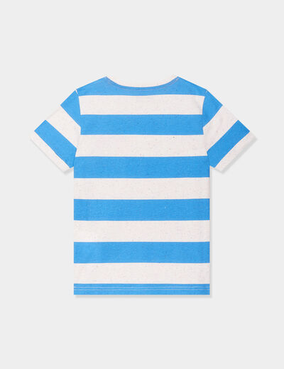 T-shirt col rond manches courtes Creeks bleu electrique garçon