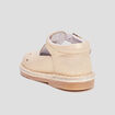 Salomés en cuir rose champagne bébé fille