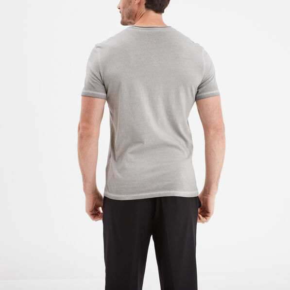 t shirt manches courtes coton liberto gris clair homme T-shirt manches courtes coton Liberto gris clair homme