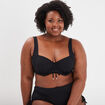Haut de maillot de bain forme corbeille noir femme grande taille
