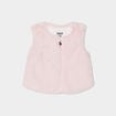 Gilet fausse fourrure sans manches rose clair bébé fille