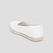 Ballerines brodées en toile blanc femme