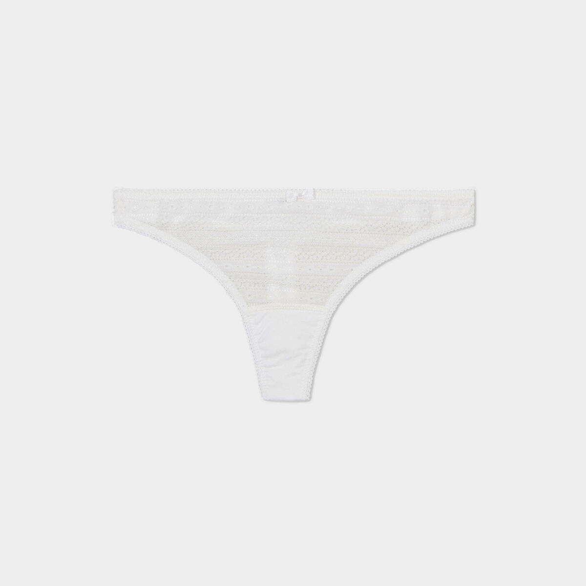 String en dentelle ecru femme