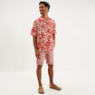 Bermuda en jean straight 5 poches vieux rose homme