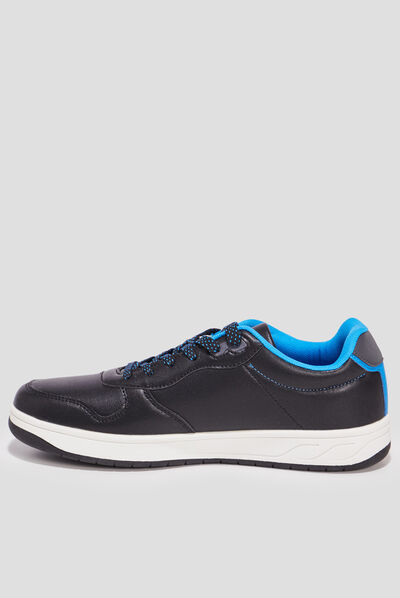 Tennis à lacets Liberto noir homme