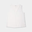 Débardeur fluide effet gauffré blanc femme grande taille
