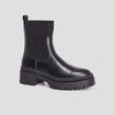 Bottines ranger crant&eacute;es noir femme