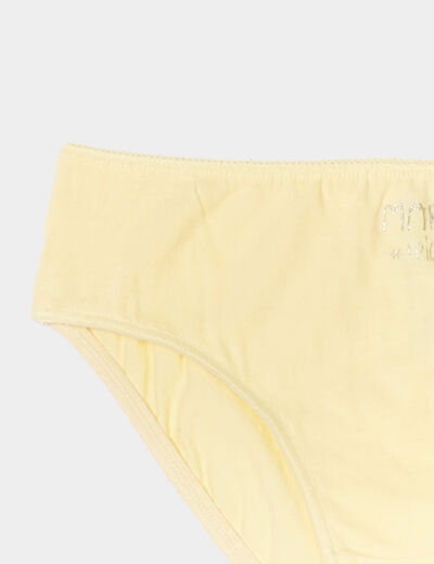 Lot 7 culottes coton jaune fille