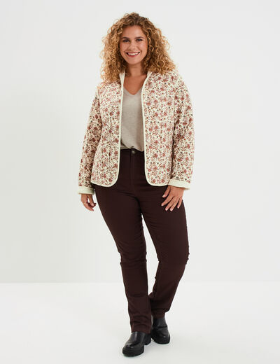 Veste matelassée réversible blanc femme grande taille