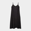 Robe longue fluide bretelles noir femme