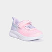Baskets running à scratchs rose fille