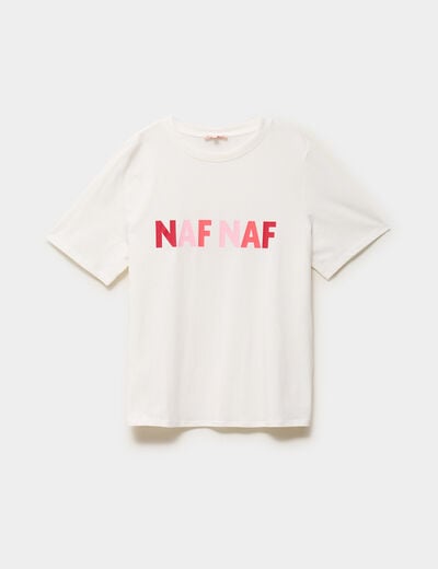 T-shirt manches courtes coton blanc femme