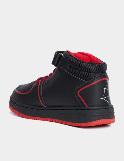 Baskets montantes lumineuses Spider-Man noir garçon