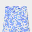 Pantalon taille &eacute;lastiqu&eacute;e effet froiss&eacute; bleu fille