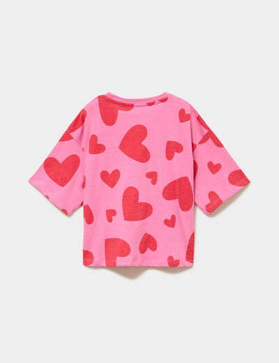 Ensemble pyjama short coton rose fille