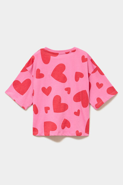 Ensemble pyjama short coton rose fille