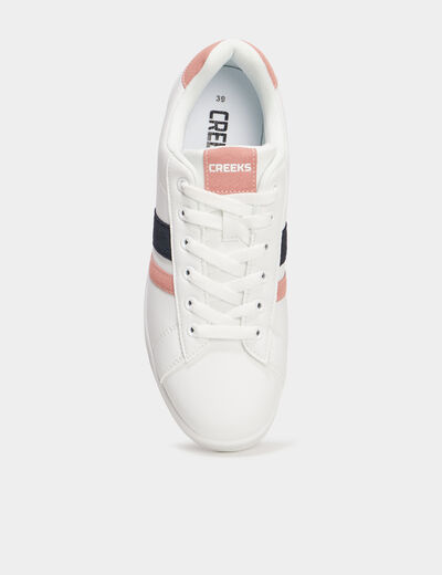 Tennis &agrave; lacets blanc femme