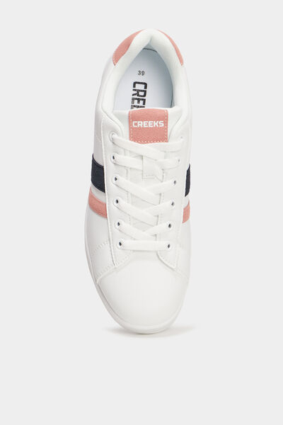 Tennis &agrave; lacets blanc femme