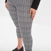 Leggings 3/4 coton noir femme grande taille