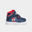 Baskets montantes à scratchs Spider-Man bleu bébé garçon