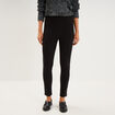Legging taille haute stretch &agrave; pinces noir femme