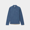 Sweat polaire col camionneur bleu gris homme