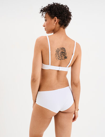 Soutien-gorge push up microfibre blanc femme