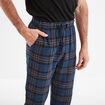 Pantalon de pyjama coton coupe droite bleu homme