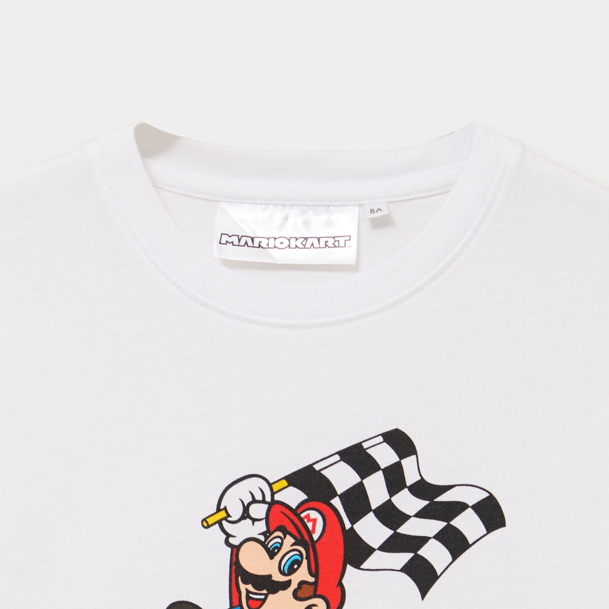 T-shirt manches courtes coton Mario blanc gar&ccedil;on