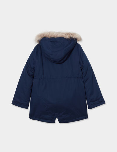 Parka 3-en-1 doudoune avec capuche bleu marine fille