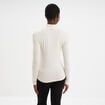 T-shirt manches longues col roul&eacute; beige femme