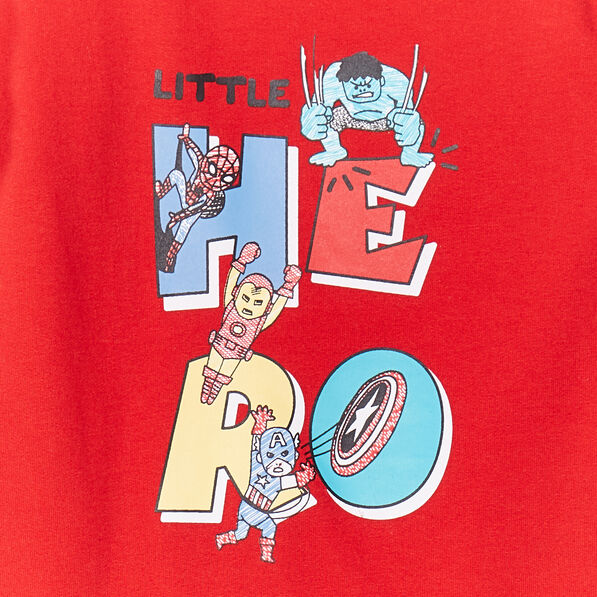 sweat coton manches longues marvel rouge bebeg Sweat coton manches longues Marvel rouge bébé garçon