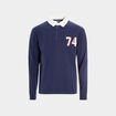 Polo manches longues Creeks bleu marine homme