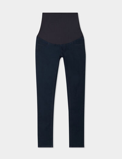 Jegging grossesse confort avec bandeau denim blue black femme maternité