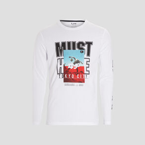 t shirt manches longues blanc homme T-shirt manches longues blanc homme