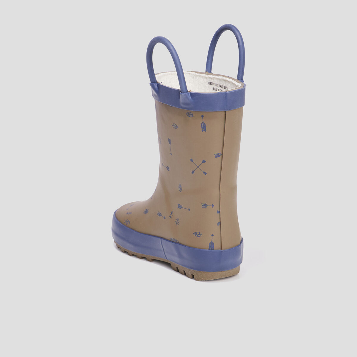 Bottes de pluie avec anses marron bébé garçon