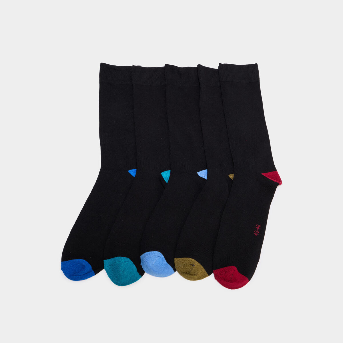 Lot 5 paires chaussettes mi-hautes noir homme