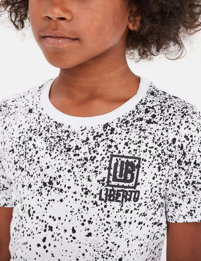 T-shirt manches courtes coton Liberto blanc garçon