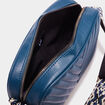 Sac bandoulière matelassé bleu canard femme