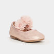 Ballerines &agrave; froufrous rose b&eacute;b&eacute; fille