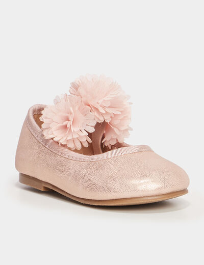 Ballerines à froufrous rose bébé fille