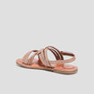 Sandales en cuir couleur bronze fille