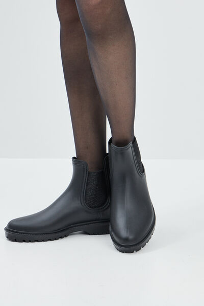 Bottes de pluie chelsea noir femme