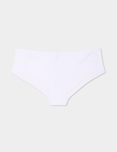 Shorty microfibre sans coutures blanc femme