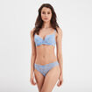 Soutien-gorge emboîtant paddé dentelle bleu clair femme