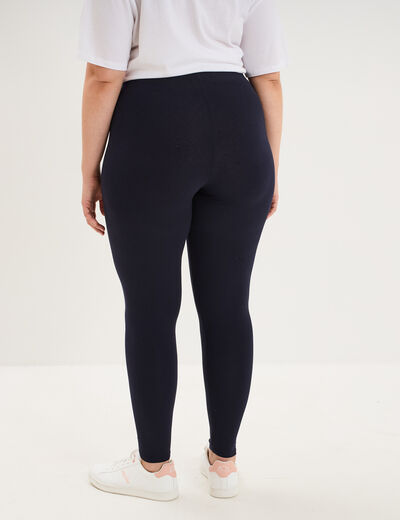 Legging avec taille &eacute;lastiqu&eacute;e bleu marine femme grande taille